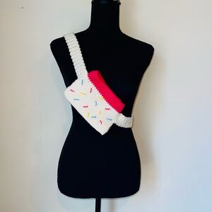 Handmade Crochet Crossbody Cupcake Bag